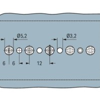 862-9605 4-conductor chassis-mount terminal strip;with ground contact;PE-N-L1-L2-L3;white