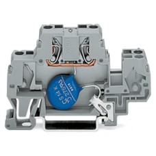 870-523/281-586 Клемна колодка для компонентів; дворівневий; з варистором; сірий