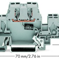870-523/281-589 Component terminal block;double-deck;with suppressor diode;gray