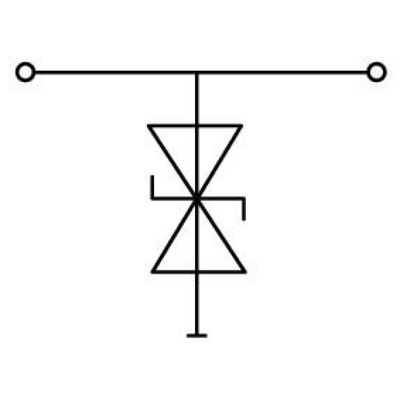 870-523/281-589 Component terminal block;double-deck;with suppressor diode;gray