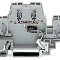 870-523/281-589 Component terminal block;double-deck;with suppressor diode;gray