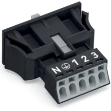 890-705 Snap-in socket;5-pole;Cod. A;black