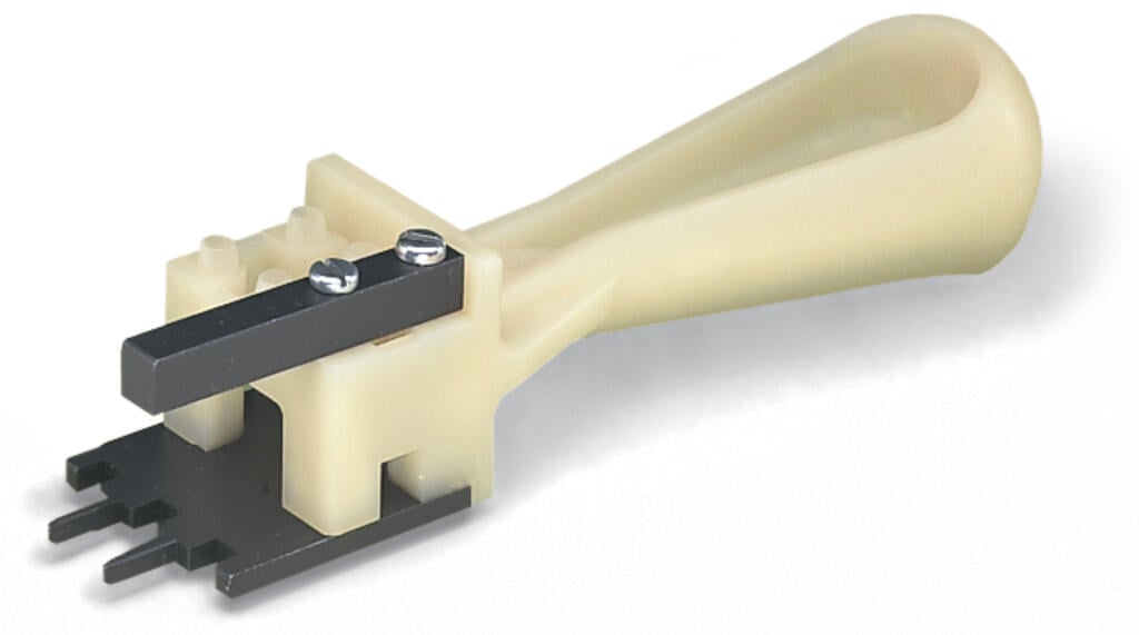 Інструмент для роботи; для клемних колодок із замикаючим контактом заземлення