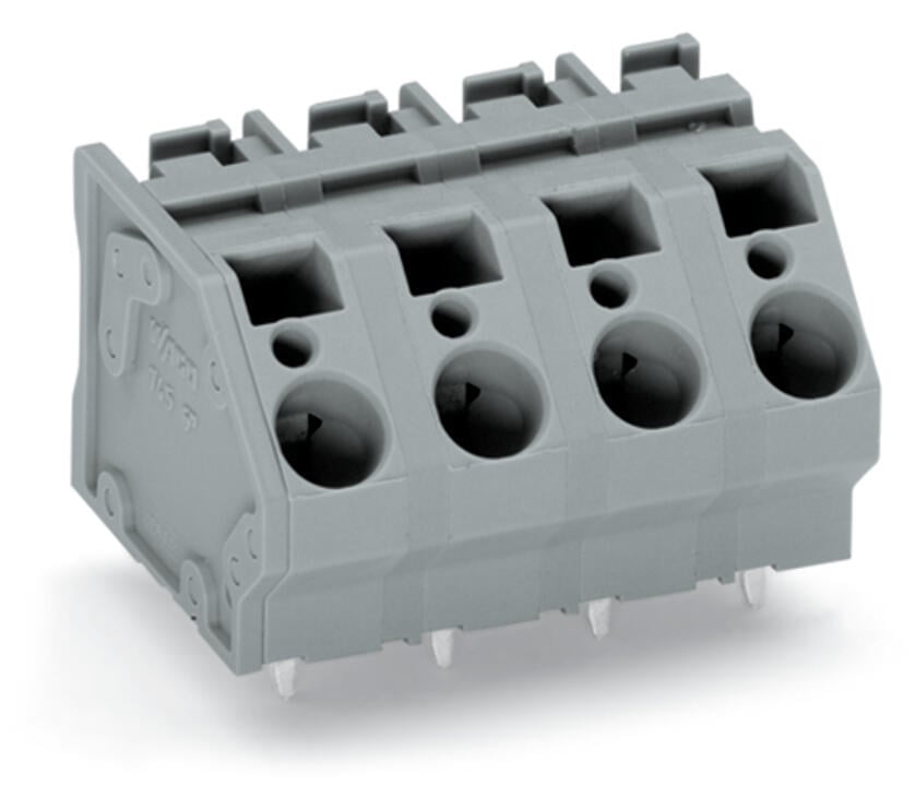 745-1359 Клема на друковану плату; 6 мм²; Крок контактів 10 мм; сірий