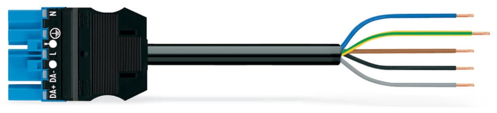 771-9385/217-201 попередньо зібраний з'єднувальний кабель; Dca; Штекер/відкритий кінець; синій