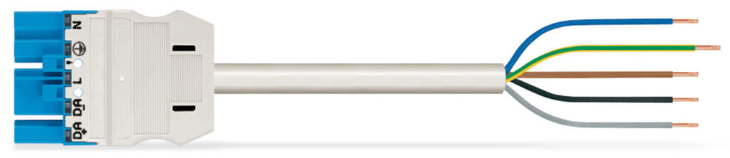 771-9385/217-202 попередньо зібраний з'єднувальний кабель; Dca; Штекер/відкритий кінець; синій